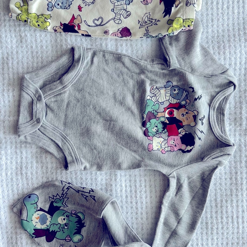 Care Bears Halloween 3 Piece Set EUC Sz 6 months